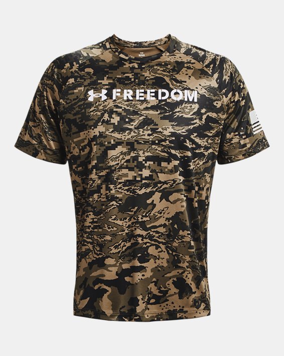 Men's UA Freedom Tech™ Camo Short Sleeve, Green, pdpMainDesktop image number 4